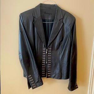 Black leather jacket